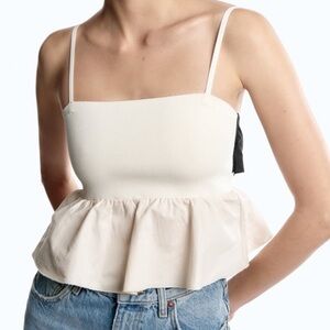 Zara Tied Knit Top in Ecru / Black 0/9598/066/070/02